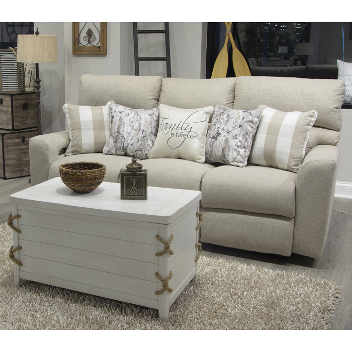 Wade Logan® Ardele 86'' Upholstered Power Reclining Sofa with Power